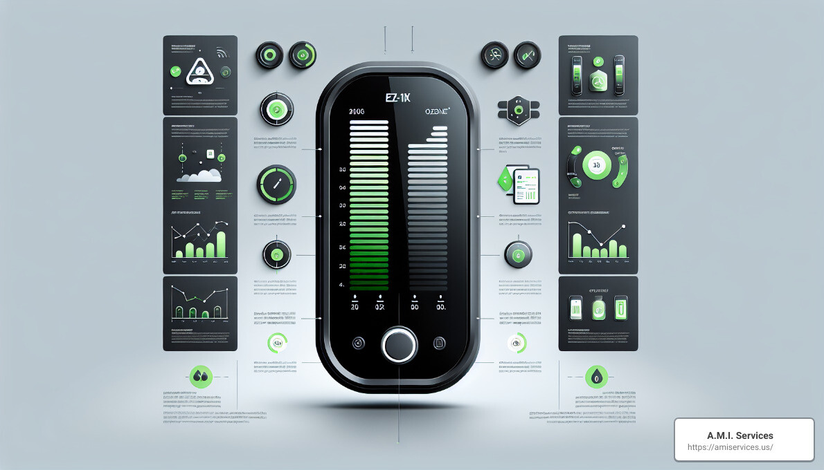 info-graphic of EZ-1X Ozone monitor - ez-1x ozone monitor
